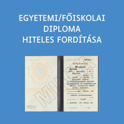 diploma hiteles fordítása